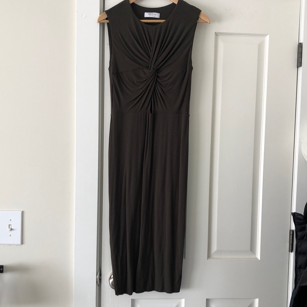 Anthropologie olive green dress